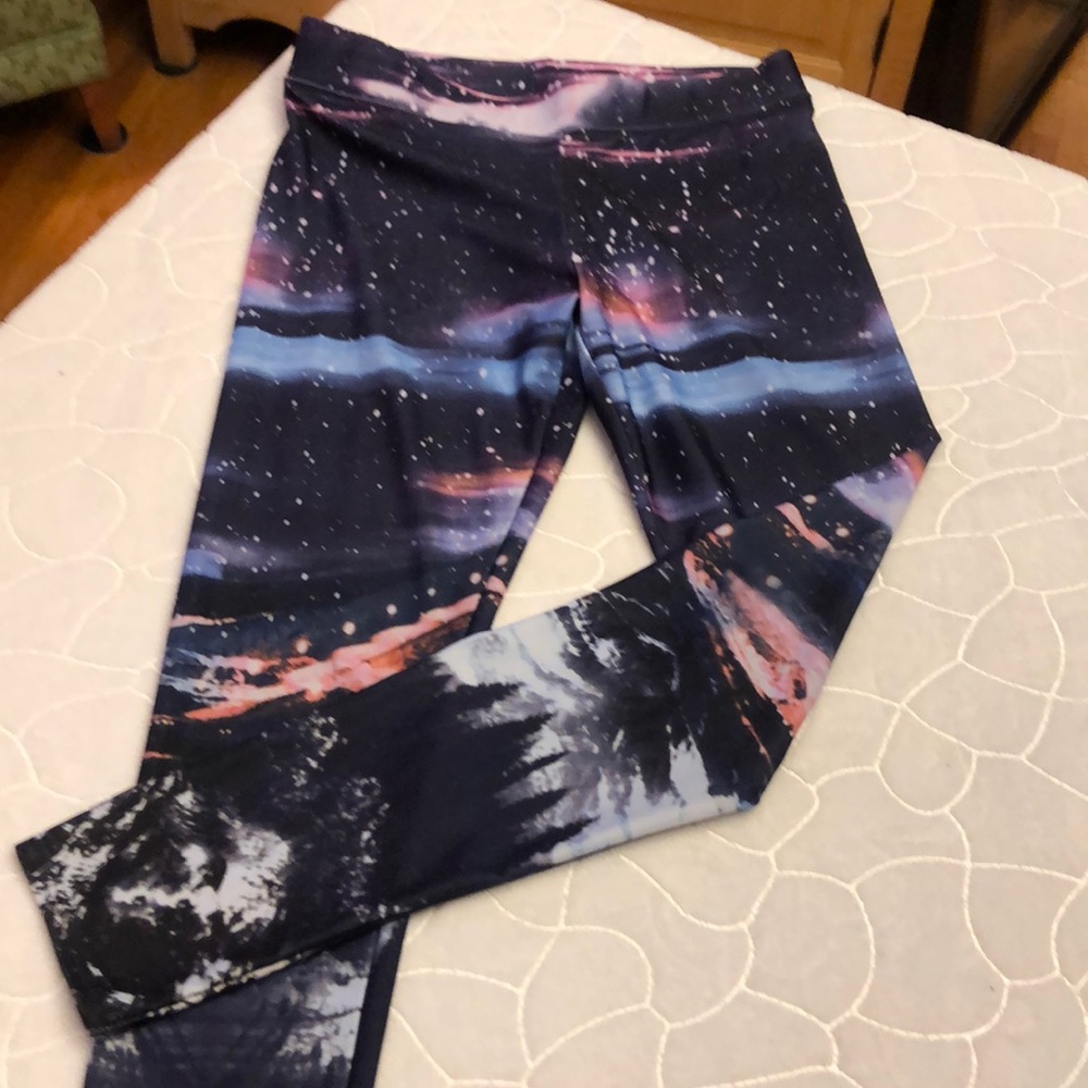 Galaxy to the mountains American Eagle spandex